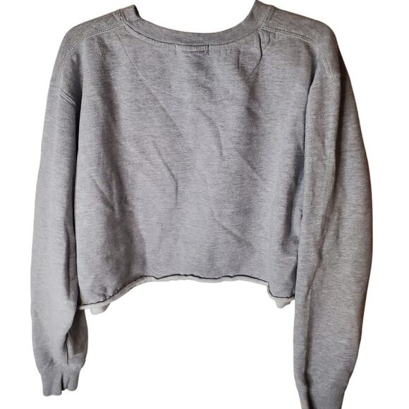 Scratch LOVER 87 Crop Gray Sweatshirt, Large - Picture 3 of 5